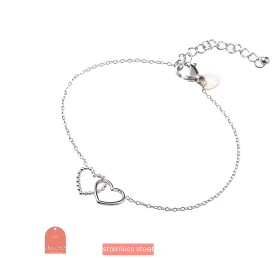 Armband Double-Heart mit 2 Herzen