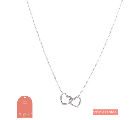 Kette Double-Heart mit 2 Herzen