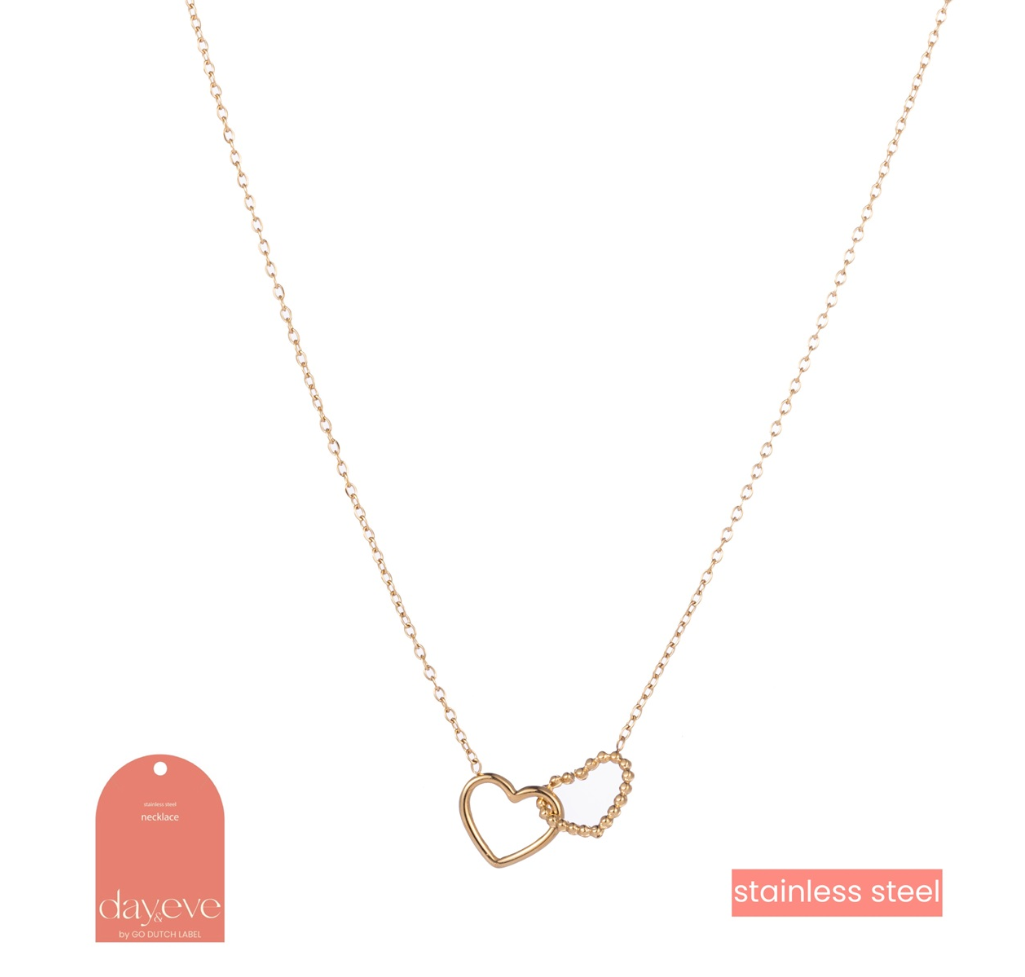 Kette Double-Heart mit 2 Herzen